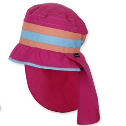 UV50+ szűrős pink csíkos cappy nyári gyerek sapka
