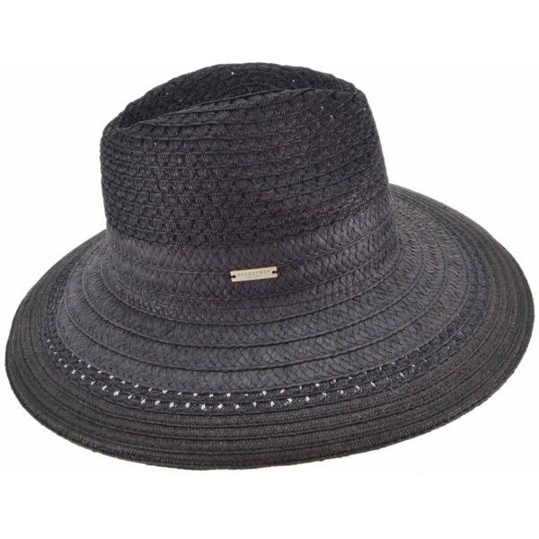 seeberger női szalma kalap fekete