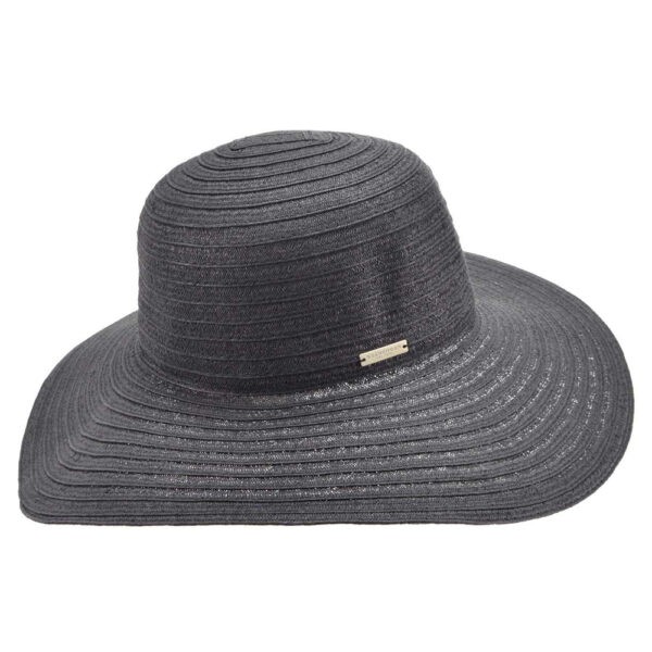 seeberger szalma kalap fekete nagykarimás