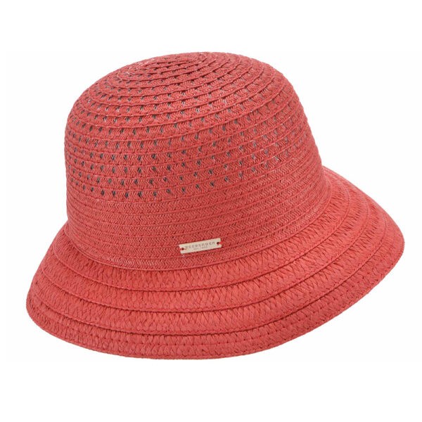 seeberger női szalma kalap piros