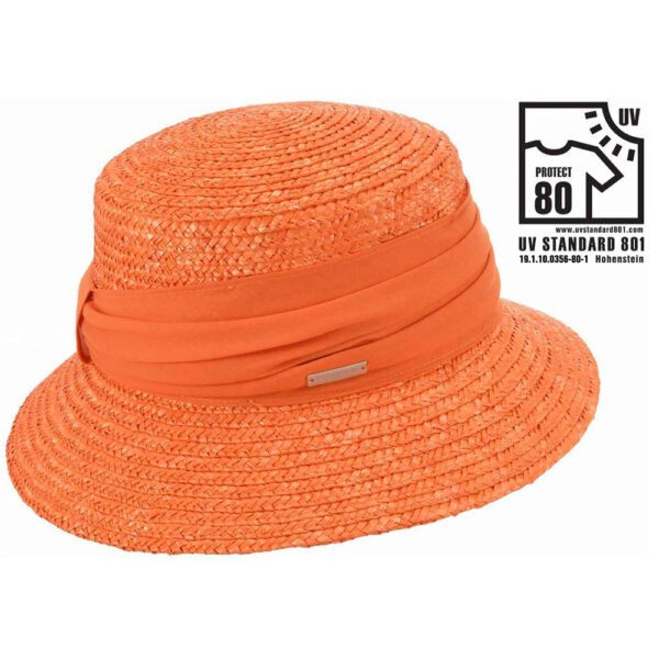 Seeberger női szalma kalap narancs