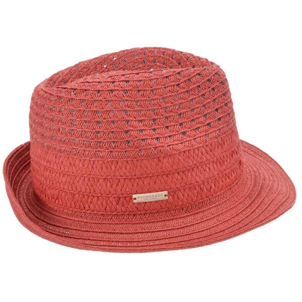 seeberger női szalma kalap piros