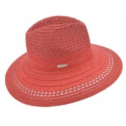 Seeberger női szalma kalap piros