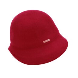 Seeberger női glocke gyapjú kalap piros