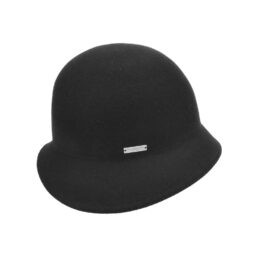 Seeberger női glocke gyapjú kalap fekete