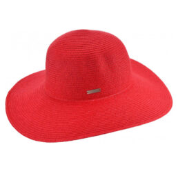 seeberger női piros szalma kalap