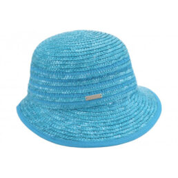 Seeberger női szalma kalap türkis kék