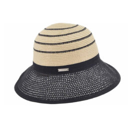 seeberger női szalma kalap natur-fekete