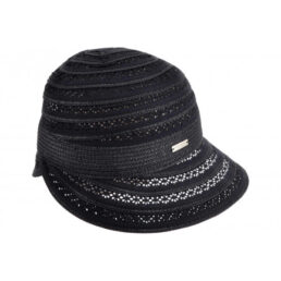 seeberger női csipkés szalma kalap fekete