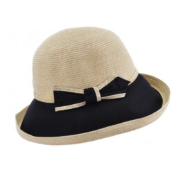 seeberger női szalma kalap masnis fekete